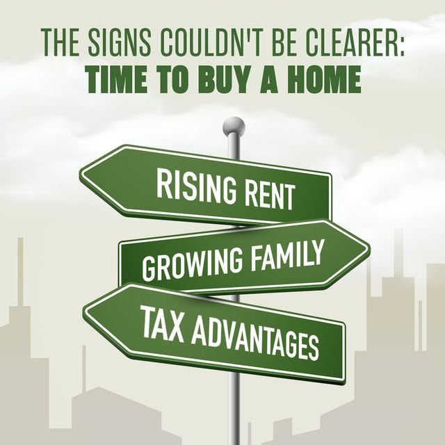 Signs it's time to buy: rising rent, growing family, tax advantages